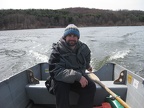 Ben Althof of CMU helping set buoys